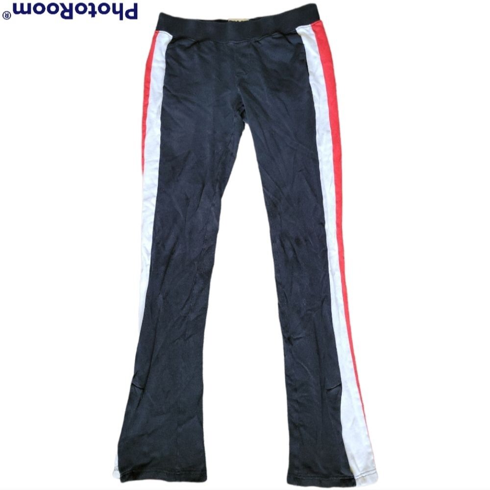 Pam & Gela Revolve Sport Stripe Pants Pull Up Black - P